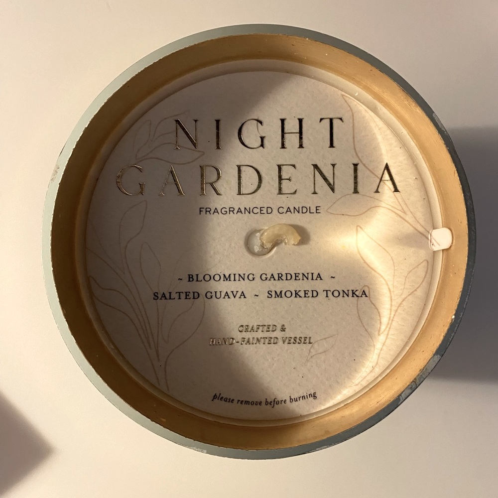 Anthropologie night gardenia candle